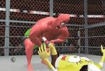  humor not_furry patrick_star sea_sponge sponge spongebob_squarepants spongebob_squarepants_(character) starfish wrestling 