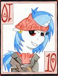  card cardstock dj_pon3_(mlp) ear_piercing equine female friendship_is_magic gun hair headband horn horse mammal my_little_pony piercing pirate pistol playing_card pony ranged_weapon smile ten the1king unicorn vinyl_scratch_(mlp) weapon 