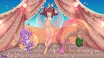  anthro bear breasts brown_fur canine clothed clothing desert digital_media_(artwork) disney dofus fan_character female fur gummi_bears harem_outfit human mammal ouginak outside partially_clothed purple_fur sugarnhoney 