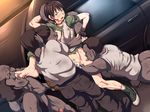  blue_eyes breast_sucking brown_hair censored cum cum_in_pussy feet foot_licking licking maku_(l-u) pubic_hair rape rebecca_chambers resident_evil sex shoes short_hair single_shoe torn_clothes vest 