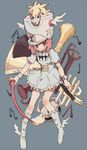  baton beamed_sixteenth_notes boots dress drum eighth_note hat instrument jakuzure_nonon kill_la_kill musical_note pink_eyes pink_hair quarter_note shako_cap smile solo trumpet tuba uniform xi_yuu 