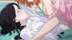  2girls animated animated_gif black_hair buddy_complex eyes_closed forced kanzaki_mitsuki kiss kotobuki_hiyori long_hair lowres multiple_girls orange_hair saikin_imouto_no_yousuga_chotto_okashiindaga short_hair yuri 