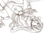  &#12459;&#12456;&#12523;(&#65381;)(&#65381;) ???(?)(?) emilie_rochefort feline female human jaguar king_(tekken) male mammal muscles sketch tekken wrestler 