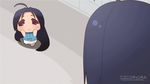  2girls animated animated_gif blue_hair chibi idolmaster miura-san miura_azusa miura_san multiple_girls puchimasu! smile 