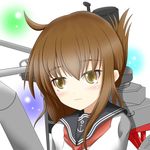  1girl brown_eyes brown_hair inazuma_(kantai_collection) kantai_collection long_hair yuegatobu 