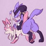  anal anal_penetration blush doggystyle duo eeveelution feral from_behind gay lucario male nintendo nude penetration penis plain_background pok&#233;mon pok&eacute;mon sex shugowah sylveon video_games 