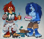  birthday_cake candle clothing djzing gift hedgehog jersey male mammal pants paper pheagle quill shirt shoes teaselbone torn_clothing transformation wrapping 