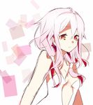  bad_id bad_pixiv_id bare_shoulders breasts center_opening cleavage dress guilty_crown hair_ornament long_hair looking_at_viewer open_mouth pink_hair red_eyes small_breasts solo twintails yamaimo-samurai_modoki yuzuriha_inori 