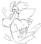  blush butt canine delphox ear_tuft female fennec fox fur fwudo looking_back mammal monochrome nintendo pok&#233;mon pok&eacute;mon tongue tuft video_games wide_hips 