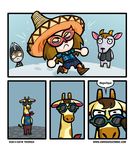  awkwardzombie caprine cat comic english_text eyewear feleine feline female goat gracie_(animal_crossing) human katie_tiedrich mammal mask nintendo sombrero sunglasses text video_games 