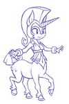  equine female horn human mammal monochrome shantae shantae_(series) taur 