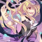  blonde_hair darkness dress hair_over_one_eye kaki_s long_hair pandora_(p&amp;d) puzzle_&amp;_dragons red_eyes solo 