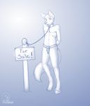  bondage bound canine chastity chastity_belt collar foxxian keeper_utonagan leash locks male mammal nude restraint sale sign utonagan 