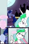  big_breasts breasts clarabellecrow clothing digital_media_(artwork) duo equine female friendship_is_magic horn horse mammal moon my_little_pony pony princess_celestia_(mlp) princess_luna_(mlp) unicorn winged_unicorn wings 