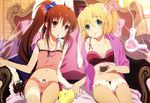  bra cleavage fixed kamikita_komari lingerie little_busters! loli natsume_rin ogata_hiromi open_shirt pantsu thighhighs 