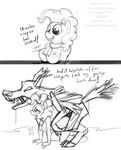  fall_of_equestria feral friendship_is_magic interspecies my_little_pony pinkie_pie_(mlp) sketch smudge_proof timber_wolf timberwolf_(mlp) 