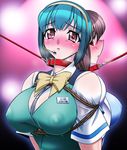  2girls artist_request bdsm bondage bound breasts character_request collar erect_nipples hamon_ai headset idolmaster large_breasts leash multiple_girls otonashi_kotori source_request 