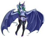  amber_eyes anthro balls big_breasts breasts demon dickgirl dragon ear_piercing erection facial_piercing garter_belt green_hair hair high_heels horn hybrid intersex legwear limayra lip_piercing nipple_piercing nipples penis piercing plain_background pose purple_scales solo stockings transparent_background unifawn voluptuous wings 