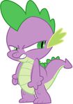  angry dragon friendship_is_magic green_eyes green_skin male my_little_pony plain_background purple_skin solo spike_(mlp) standing stillfire teeth vector white_background 