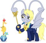  antennae badge bat_pony box breezie costume dasprid dat_grin derp derpy_hooves_(mlp) equine fangs female flower friendship_is_magic mammal my_little_pony rubber_chicken scepter smirk thimble wings 