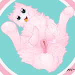  anus blue_eyes equine female feral fluffle_puff fluffy fur happy horse legs_up lying mammal my_little_pony on_back open_mouth pink_fur pony presenting presenting_pussy pussy shinekolt solo spread_legs spreading tongue tongue_out 