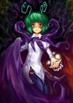  absurdres antennae bobomaster cape fingernails glowing green_eyes green_hair highres looking_at_viewer magic nail_polish open_mouth sharp_fingernails short_hair solo touhou wriggle_nightbug 