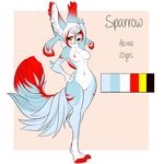  aimi anthro breasts canine female fox looking_at_viewer mammal nipples nude pose presenting pussy solo stripes unknown_species 