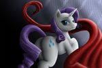  butt cutie_mark diamonds equine female feral friendship_is_magic fur horn horse looking_at_viewer mammal my_little_pony pony rarity_(mlp) smile solo unicorn white_fur 