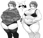  breasts fat hood hoodie huge_breasts kumatora magnifying_glass mother_(game) mother_3 obese squarewave 