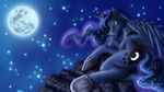  blue_eyes blue_fur blue_hair crown cutie_mark equine female feral friendship_is_magic fur hair horn mammal moon my_little_pony princess princess_luna_(mlp) royalty solo stars winged_unicorn wings 