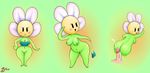  blush breasts butt cleavage clothed clothing female flora_fauna green_nipples human interspecies looking_back male pussy swizzle 