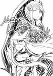  character_name choker cure_moonlight dark_precure dress earrings english eyelashes flower greyscale hair_flower hair_ornament heartcatch_precure! jewelry long_hair looking_at_viewer magical_girl monochrome multiple_girls one_eye_closed precure serious short_hair simple_background sketch tsukikage_oyama tsukikage_yuri white_background 