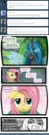 comic cute english_text equine female fluttershy_(mlp) friendship_is_magic horn mammal my_little_pony pablofiorentino pegasus queen_chrysalis_(mlp) text transformation trapped tumblr wings 