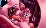  blue_eyes cutie_mark equine female feral friendship_is_magic fur hair horse lesbian lying mammal my_little_pony on_front open_mouth pink_fur pink_hair pinkie_pie_(mlp) pony ponythroat recursion saliva self_vore teeth tongue tongue_out vorarephilia vore 