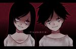  1girl black_hair copyright_name fleshchild long_hair looking_at_viewer md5_mismatch pow_(ameri) stitches vice_(fleshchild) visi_(fleshchild) 