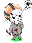  bad_id bad_pixiv_id blood chibi friday_the_13th hockey_mask jason_voorhees male_focus solo 