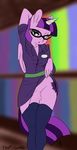  animal_genitalia anthro anthrofied arms_behind_back clothing colored cutie_mark dickgirl equine eyewear friendship_is_magic fur glasses hair horn horse horsecock intersex lizombie looking_at_viewer mammal my_little_pony penis pony purple_eyes purple_fur purple_hair sb-af solo twilight_sparkle_(mlp) vein winged_unicorn wings 