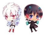  bad_id bad_pixiv_id blue_hair blush_stickers chibi crossed_arms hair_ornament hakuryuu_(inazuma_eleven) inazuma_eleven_(series) inazuma_eleven_go long_hair lowres male_focus multicolored_hair multiple_boys nalse no_pupils ponytail purple_eyes red_eyes shuu_(inazuma_eleven) simple_background smile two-tone_hair white_background white_hair 