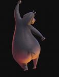  animated anthro big_butt butt cgi chubby dreamworks female gloria hippo madagascar nude solo wide_hips 