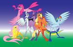  apple applejack_(mlp) avian bird blonde_hair cowboy_hat cutie_mark female fluttershy_(mlp) freckles friendship_is_magic fruit group hair hat hi_res long_hair multi-colored_hair my_little_pony phoenix pink_hair pinkie_pie_(mlp) purple_hair rainbow_dash_(mlp) rainbow_hair rainbow_tail rarity_(mlp) stetson tails thelonecrow toony twilight_sparkle_(mlp) wings 