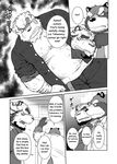  belt canine chubby coat comic facial_hair feline fur japanese jin_(artist) lion male mammal necktie overweight school student teacher 
