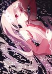  detached_sleeves hatsune_miku long_hair petals pink_eyes pink_hair sakura_miku solo squallea vocaloid 