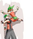  1boy 1girl assertive brown_hair cicada_block haruka_(pokemon) haruka_(pokemon_emerald) hat lowres pokemon pokemon_(game) yuuki_(pokemon) 