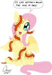  alpha_channel blue_eyes centipede english_text equine female fluttershy_(mlp) friendship_is_magic horse mammal my_little_pony omny87 one_eye_closed pegasus plain_background pony sitting smile solo text transparent_background wings 