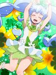  ^_^ alternate_form armpits arms_up blue_hair blush closed_eyes cure_princess flat_chest happinesscharge_precure! happy long_hair macadamia_hula_dance open_mouth precure shirayuki_hime skirt solo tj-type1 twintails 