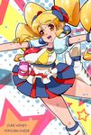  :d alternate_form blonde_hair blue_skirt boots breasts character_name covered_nipples cure_honey happinesscharge_precure! happy knee_boots large_breasts long_hair magical_girl multicolored multicolored_background multicolored_clothes multicolored_skirt oomori_yuuko open_mouth outstretched_arms popcorn_cheer precure puffy_sleeves ryuuta_(cure_ryuuta) sidelocks skirt smile solo spread_arms star starry_background twintails yellow_eyes 