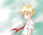  ayapo blonde_hair character_request expressionless katekyo_hitman_reborn! looking_away male_focus necktie shirt solo 