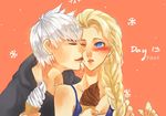  blue_eyes crossover dessert elsa_(frozen) food frozen_(disney) ice_cream ice_cream_cone jack_frost_(rise_of_the_guardians) licking rise_of_the_guardians white_hair 