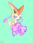  anal anal_penetration blue_background cum doggystyle duo feral from_behind gay legendary_pok&#233;mon legendary_pok&eacute;mon male mew nintendo pcred566 penetration penis plain_background pok&#233;mon pok&eacute;mon sex victini video_games 