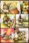  box_xod comic cute eevee japanese_text male nintendo pikachu pok&#233;mon pok&eacute;mon surprise_sex text translated translation_request video_games 